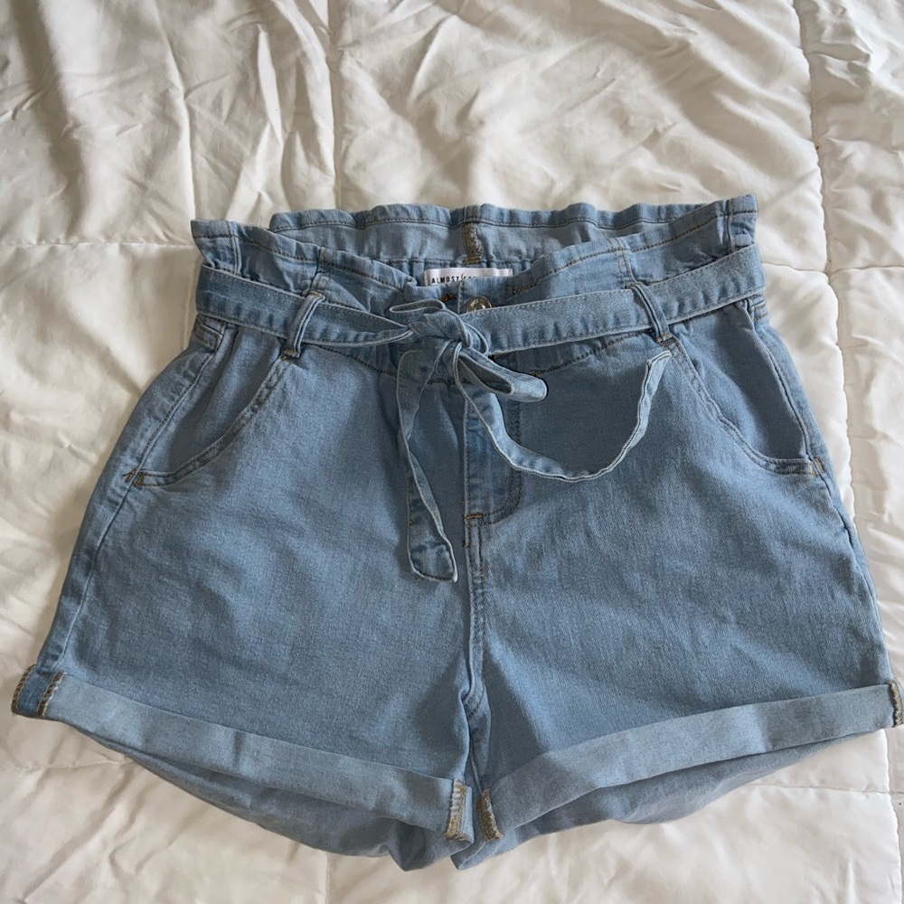 Paperbag waist shorts